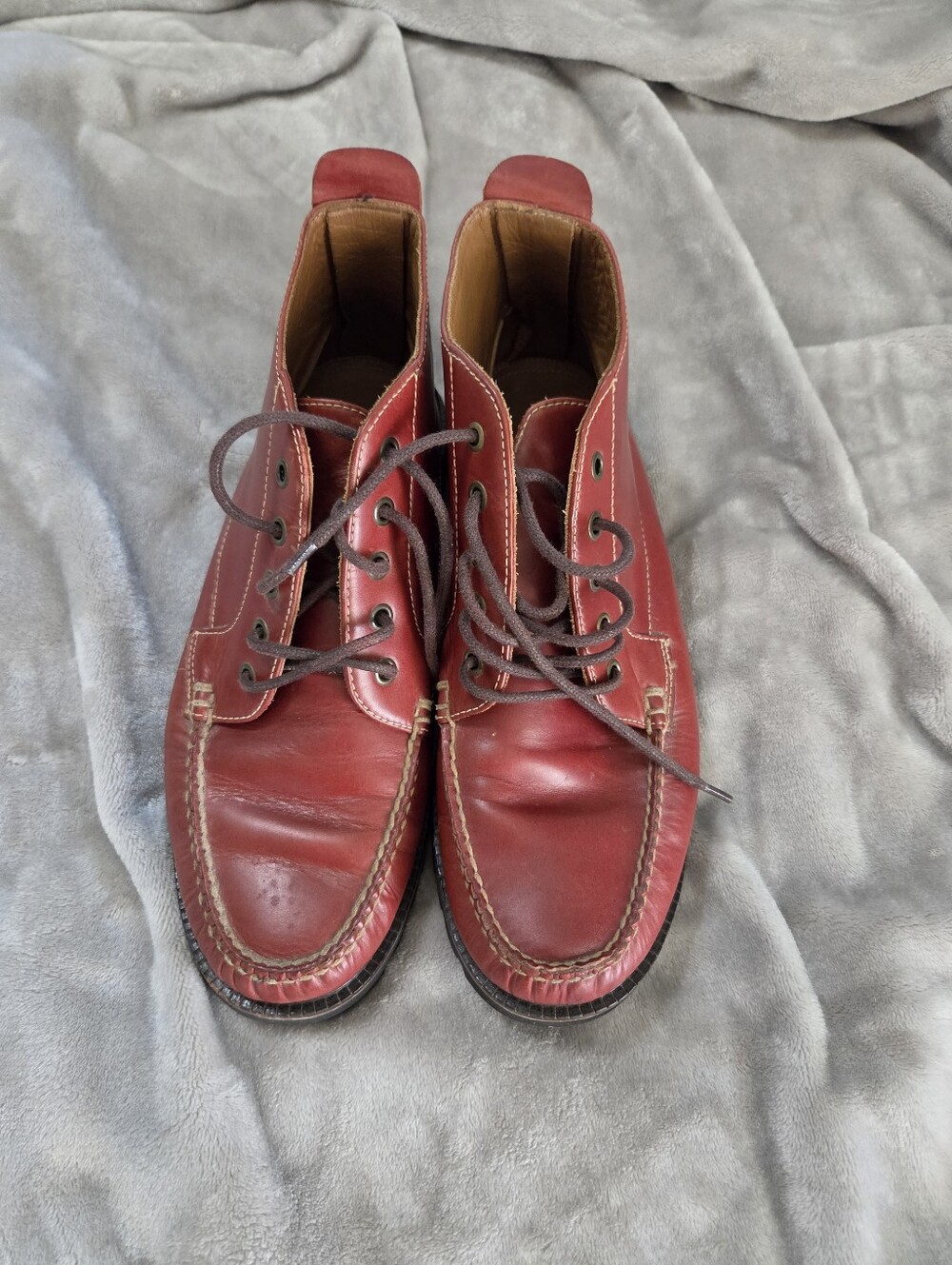 Vintage Orvis Mock-toe Leather Chukka Boots. Made In Brazil - Picture 2 of 13